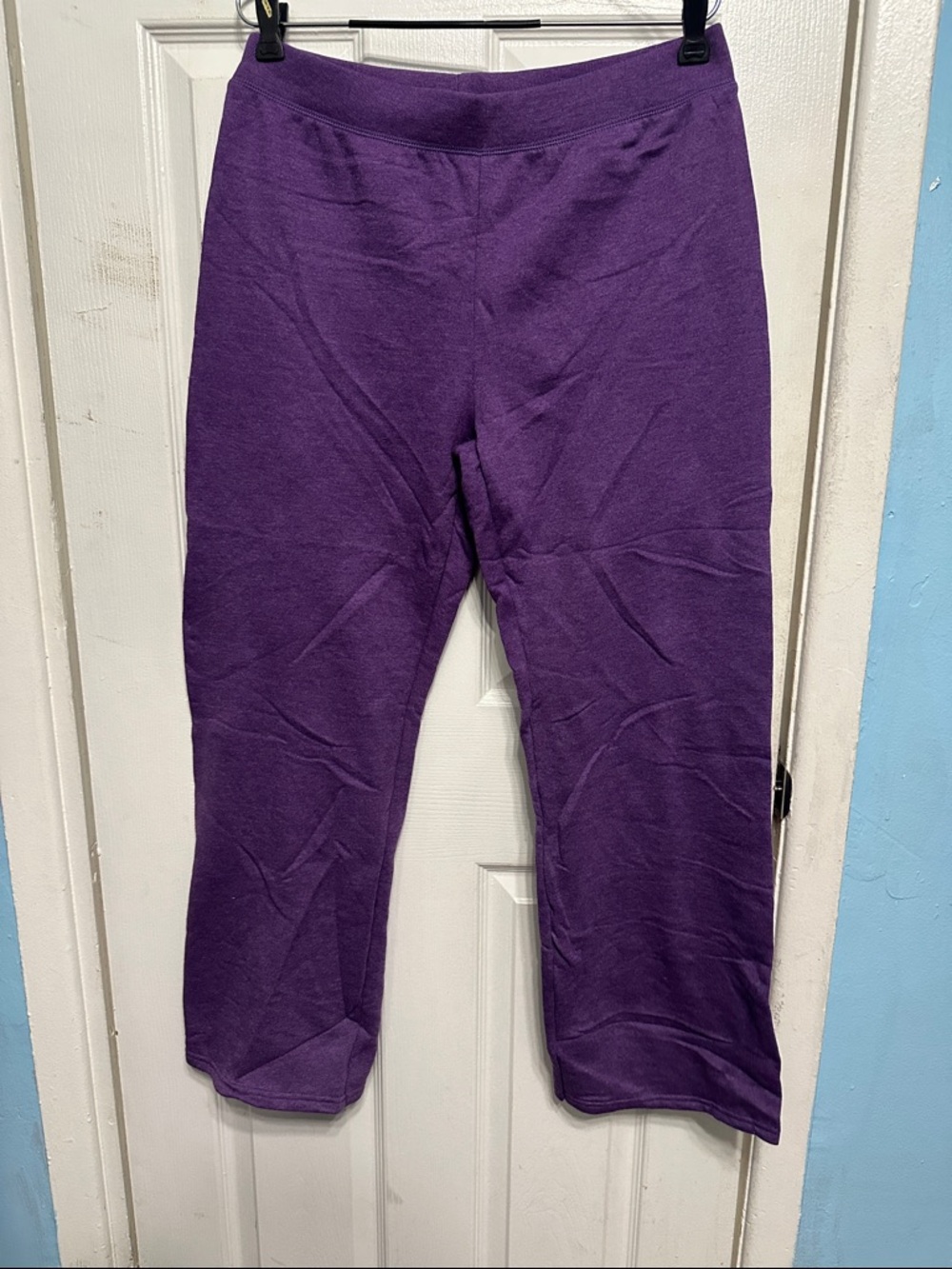 Hanes Purple Straight-Leg Pants